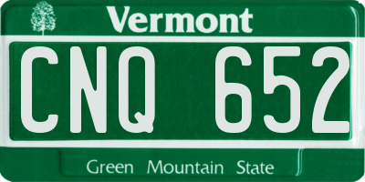 VT license plate CNQ652