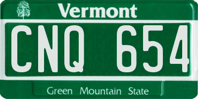 VT license plate CNQ654