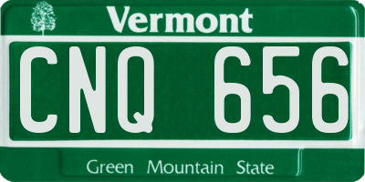 VT license plate CNQ656