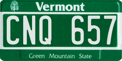 VT license plate CNQ657