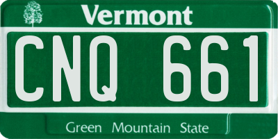 VT license plate CNQ661