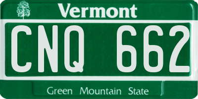 VT license plate CNQ662