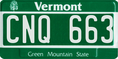 VT license plate CNQ663