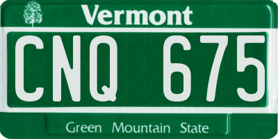 VT license plate CNQ675