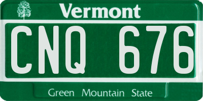 VT license plate CNQ676