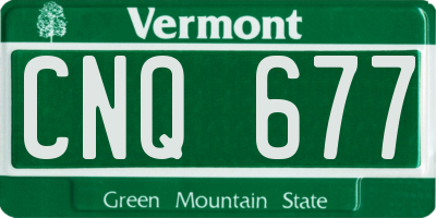 VT license plate CNQ677