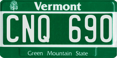VT license plate CNQ690