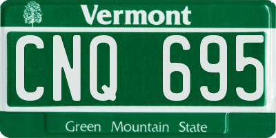 VT license plate CNQ695