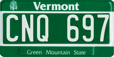 VT license plate CNQ697