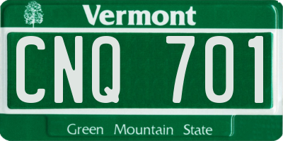 VT license plate CNQ701