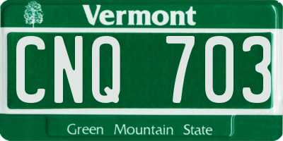 VT license plate CNQ703