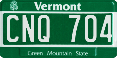 VT license plate CNQ704