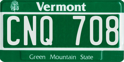 VT license plate CNQ708