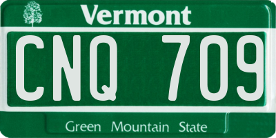 VT license plate CNQ709