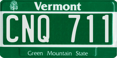 VT license plate CNQ711