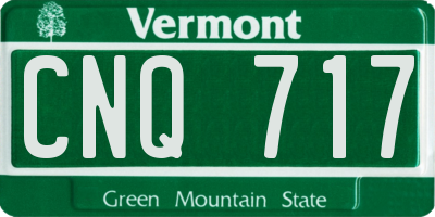 VT license plate CNQ717