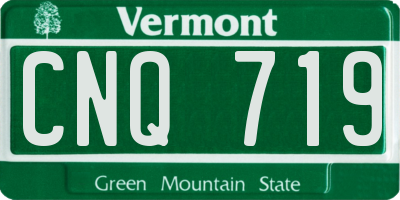 VT license plate CNQ719