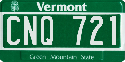VT license plate CNQ721