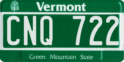 VT license plate CNQ722