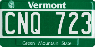VT license plate CNQ723