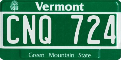 VT license plate CNQ724