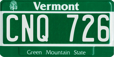 VT license plate CNQ726