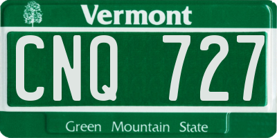 VT license plate CNQ727