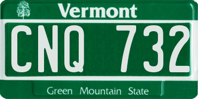 VT license plate CNQ732