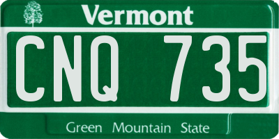 VT license plate CNQ735