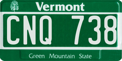 VT license plate CNQ738