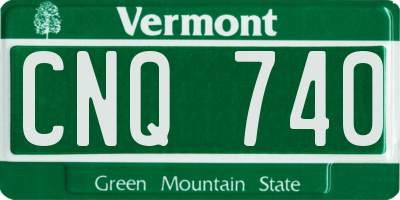 VT license plate CNQ740