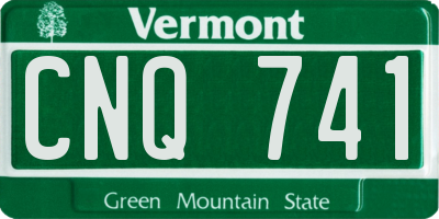 VT license plate CNQ741