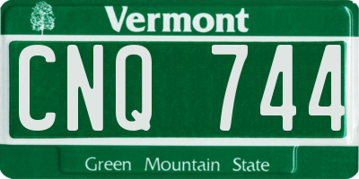 VT license plate CNQ744