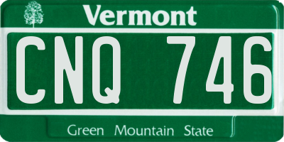 VT license plate CNQ746