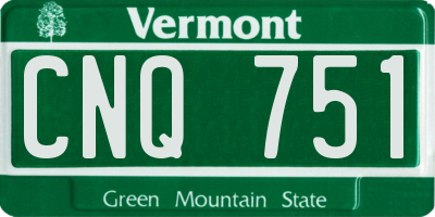 VT license plate CNQ751