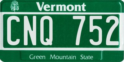 VT license plate CNQ752