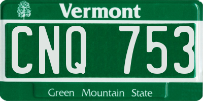 VT license plate CNQ753