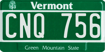 VT license plate CNQ756