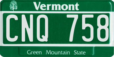 VT license plate CNQ758