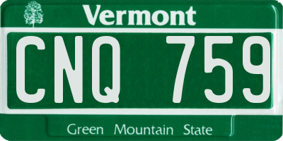 VT license plate CNQ759