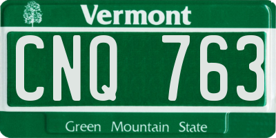 VT license plate CNQ763