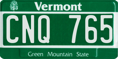VT license plate CNQ765