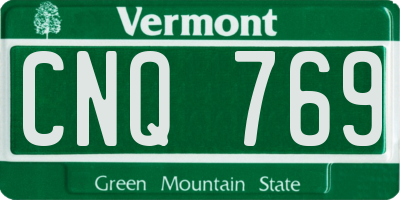 VT license plate CNQ769