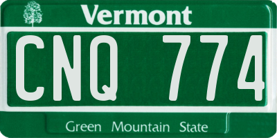 VT license plate CNQ774