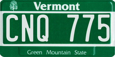VT license plate CNQ775