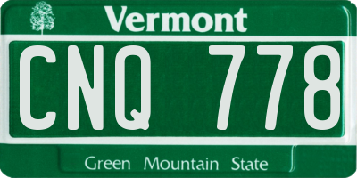 VT license plate CNQ778