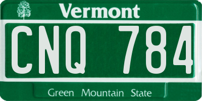 VT license plate CNQ784