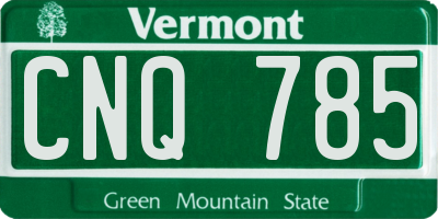 VT license plate CNQ785