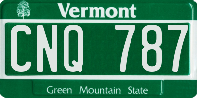 VT license plate CNQ787