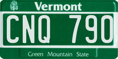 VT license plate CNQ790